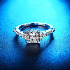 Princess Crystal & Cubic Zirconia Square Ring