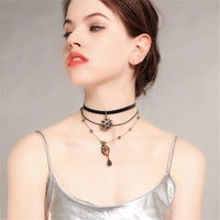 Crystal & Cubic Zirconia Sun Layered Pendant Necklace
