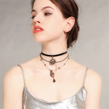 Crystal & Cubic Zirconia Sun Layered Pendant Necklace