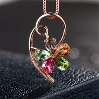 Crystal & cubic zirconia Clover Pendant Necklace - streetregion