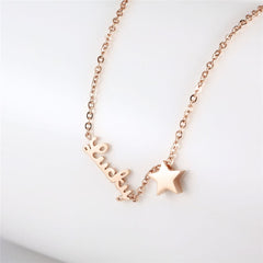18K Rose Gold-Plated 'Lucky' Star Anklet