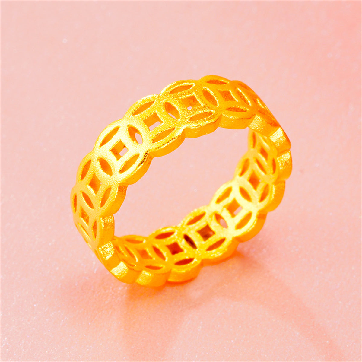 24K Gold-Plated Open Coin Band