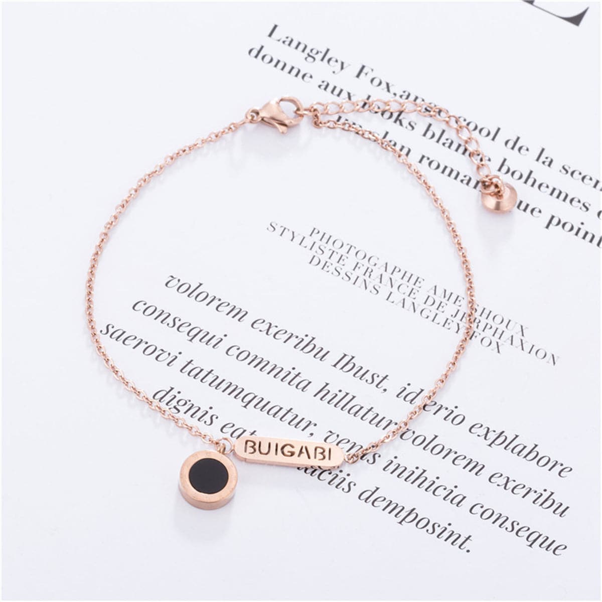 18K Rose Gold-Plated & Arylic 'Buigabi' Anklet