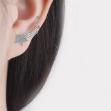 cubic zirconia & Silver-Plated Meteor Ear Climbers - streetregion