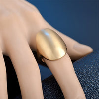 Goldtone Oval Band Ring