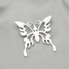 Silver-Plated Butterfly Brooch