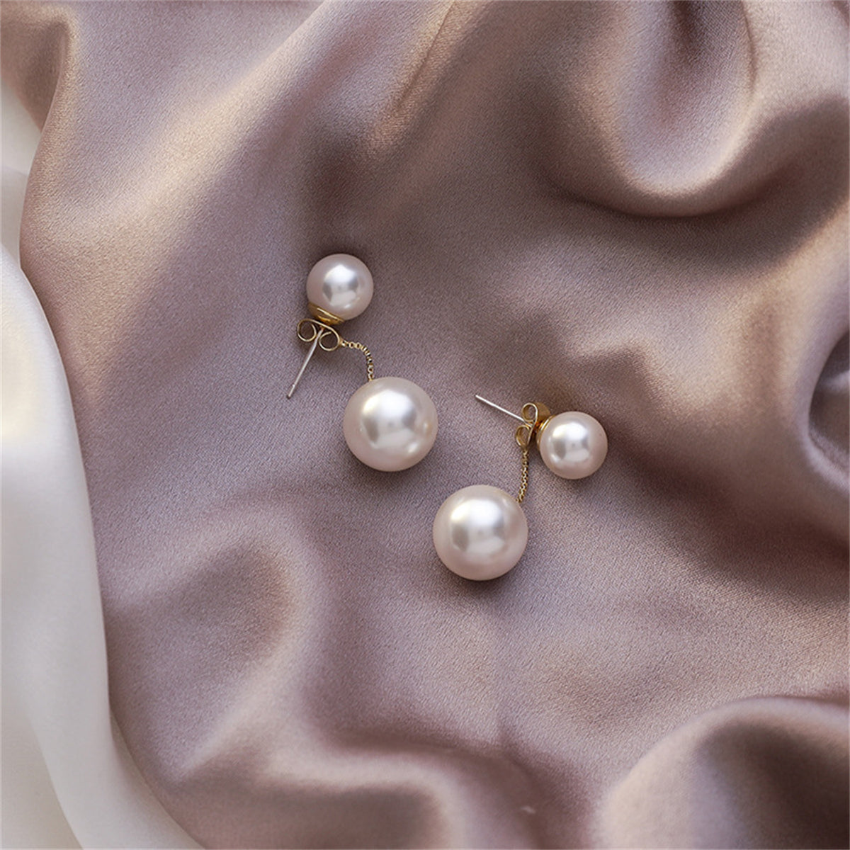 Pearl & 18K Gold-Plated Ear Jackets