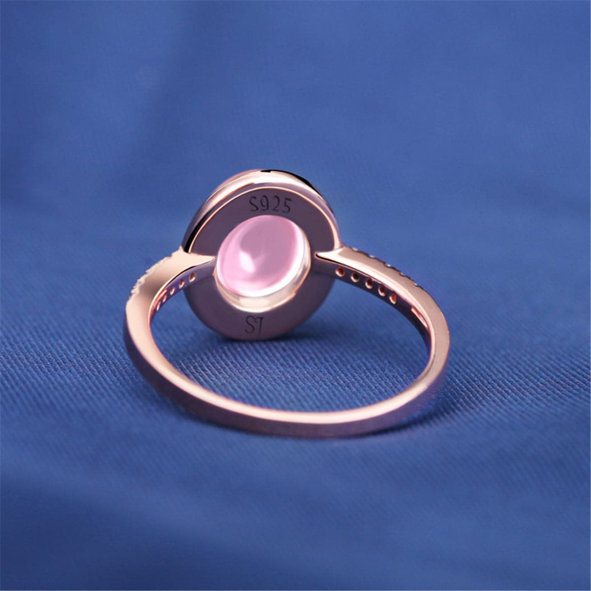 Pink Opal & cubic zirconia Adjustable Ring - streetregion