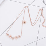 18k Rose Gold-Plated Linking Mums Pendant Necklace - streetregion