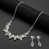 Imitation Pearl & Cubic Zirconia Eyes Statement Necklace Set