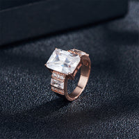Crystal & Cubic Zirconia Emerald-Cut Ring