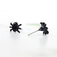 Black Spider Stud Earrings - streetregion