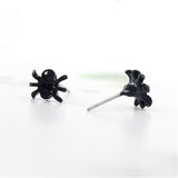 Black Spider Stud Earrings - streetregion
