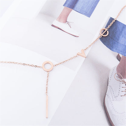 18K Rose Gold-Plated 'Love' Anklet, rose gold anklet bracelet, botanical inspired, side view