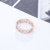 18k Rose Gold-Plated Great Wall Band - streetregion