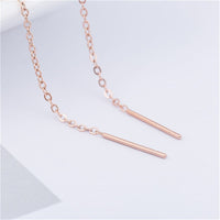 18k Rose Gold-Plated 'Can't Live Without' Hoop Threader Earrings