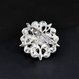 Cubic Zirconia & Pearl Botany Brooch