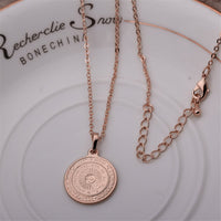 18k Rose Gold-Plated Argencoppere Peso Pendant Necklace - streetregion