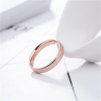 18k Rose Gold-Plated Frosted Band