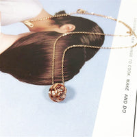 18k Rose Gold-Plated String Ball Pendant Necklace - streetregion