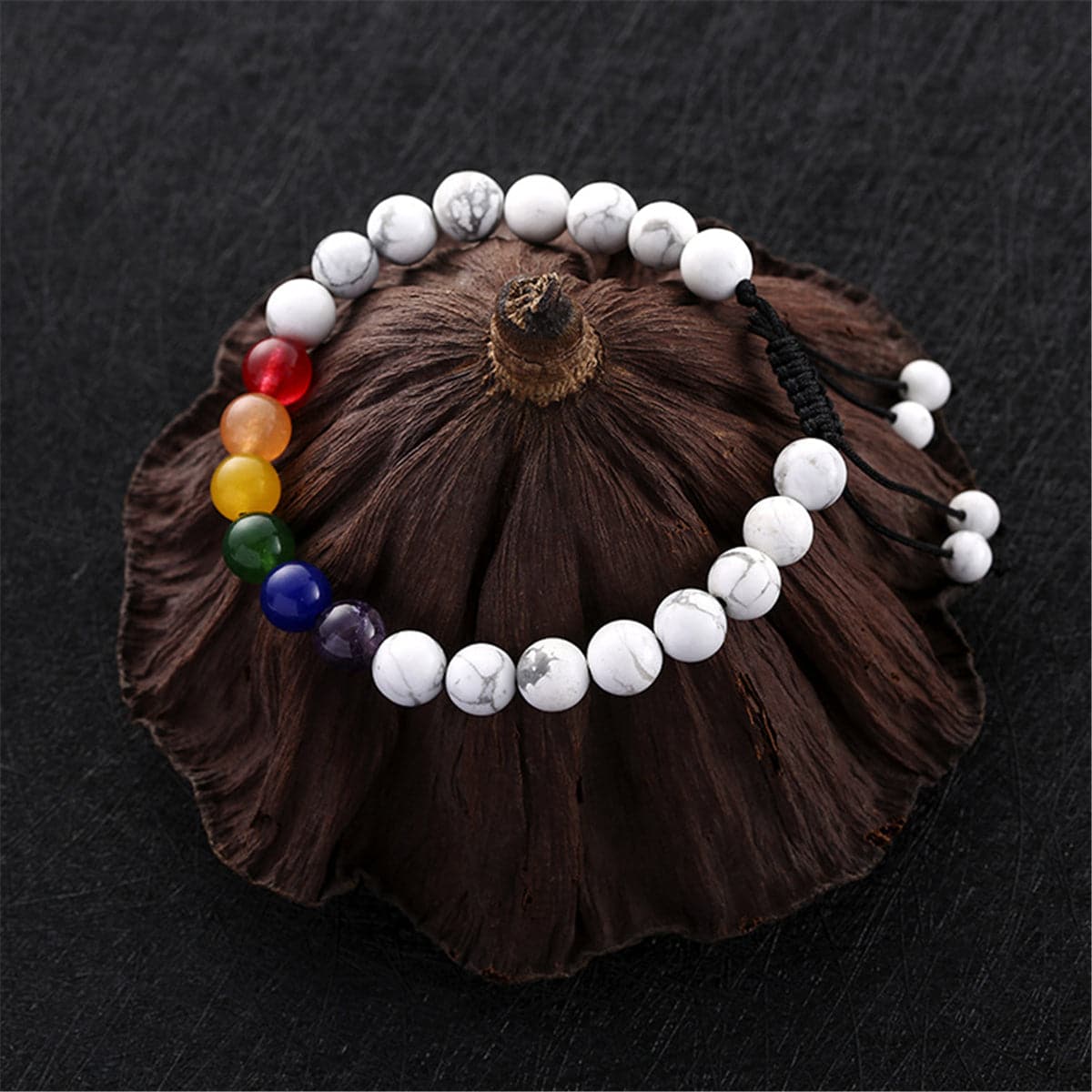 Agate Beaded Adjustable Bracelet