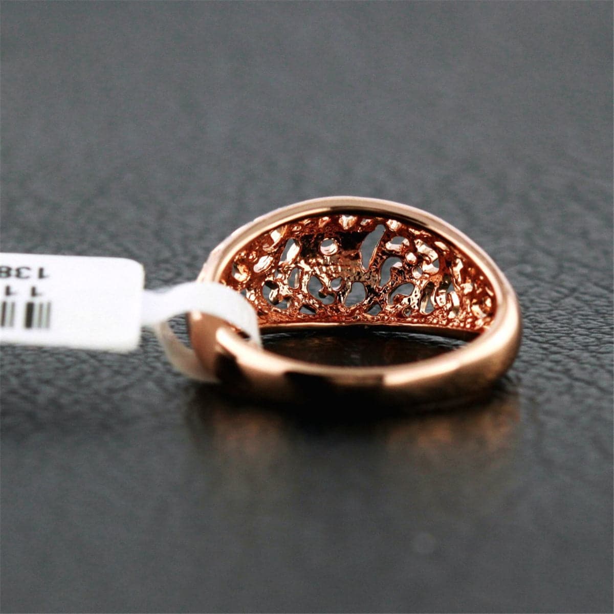 18k Rose Gold-Plated Filigree Ring - streetregion