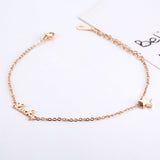 18K Rose Gold-Plated 'Lucky' Star Anklet