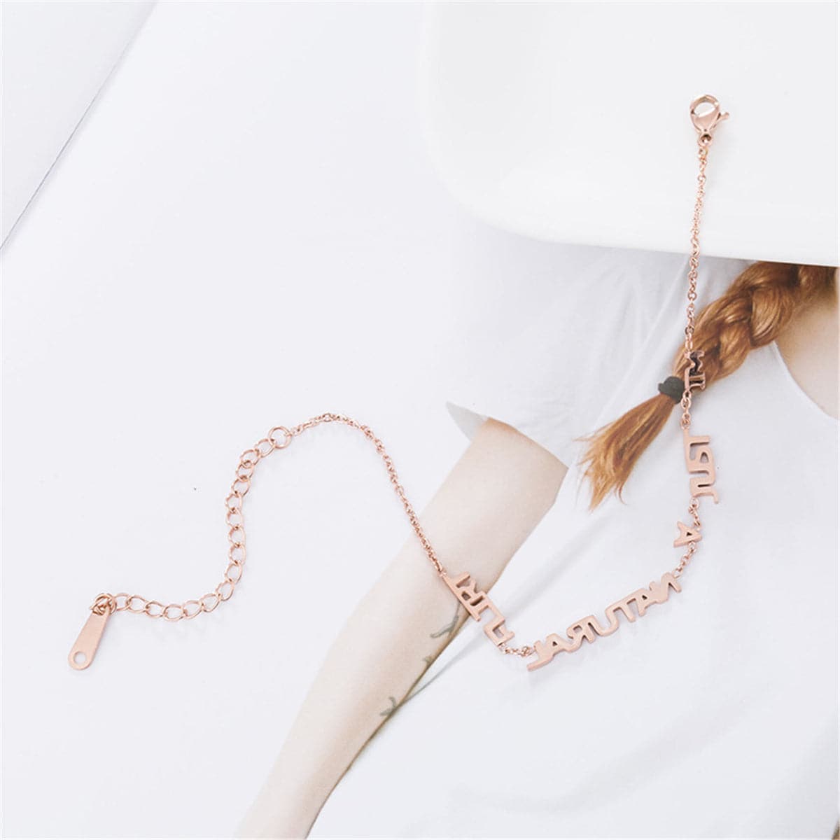 18K Rose Gold-Plated 'Just A Natural Flirt' Anklet