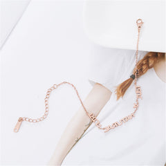 18K Rose Gold-Plated 'Just A Natural Flirt' Anklet