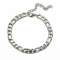 Silver-Plated Figaro Chain Anklet