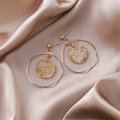 18K Rose Gold-Plated Geometric Drop Earrings