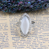 Pear Cateye & Cubic Zirconia Band Ring