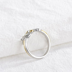 Cubic Zirconia & Two-Tone Fairy Ring
