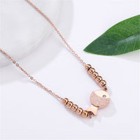 Cubic Zirconia & 18k Rose Gold-Plated Fish & Bead Pendant Necklace