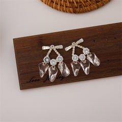 Crystal & Cubic Zirconia 18K Gold-Plated Tassel Drop Earrings