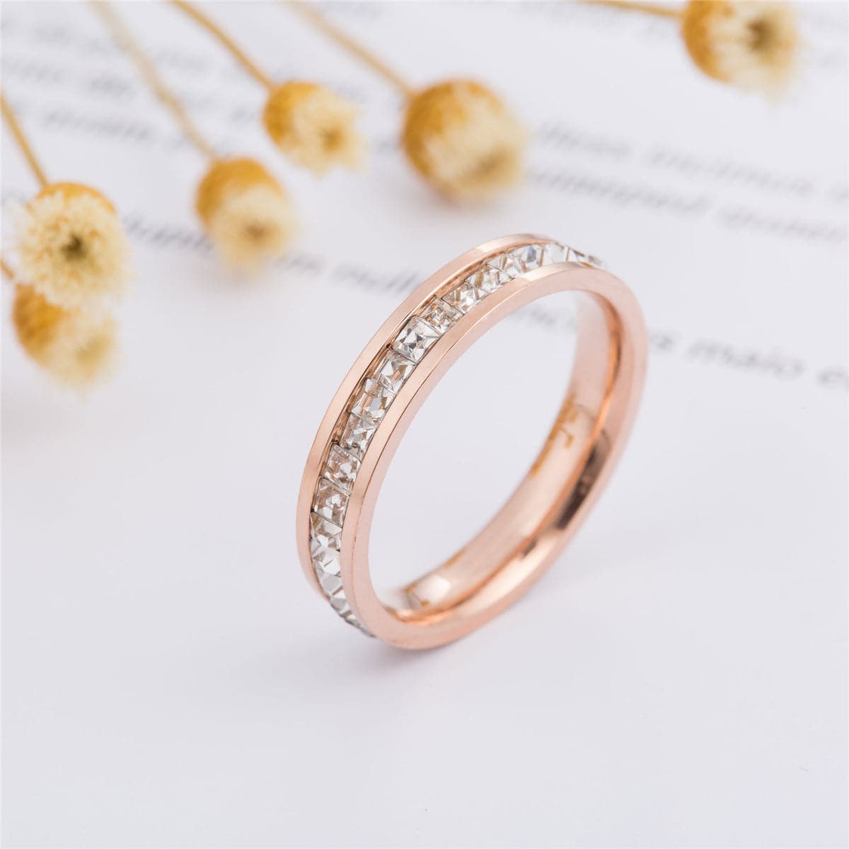 Crystal & 18K Rose Gold-Plated Band