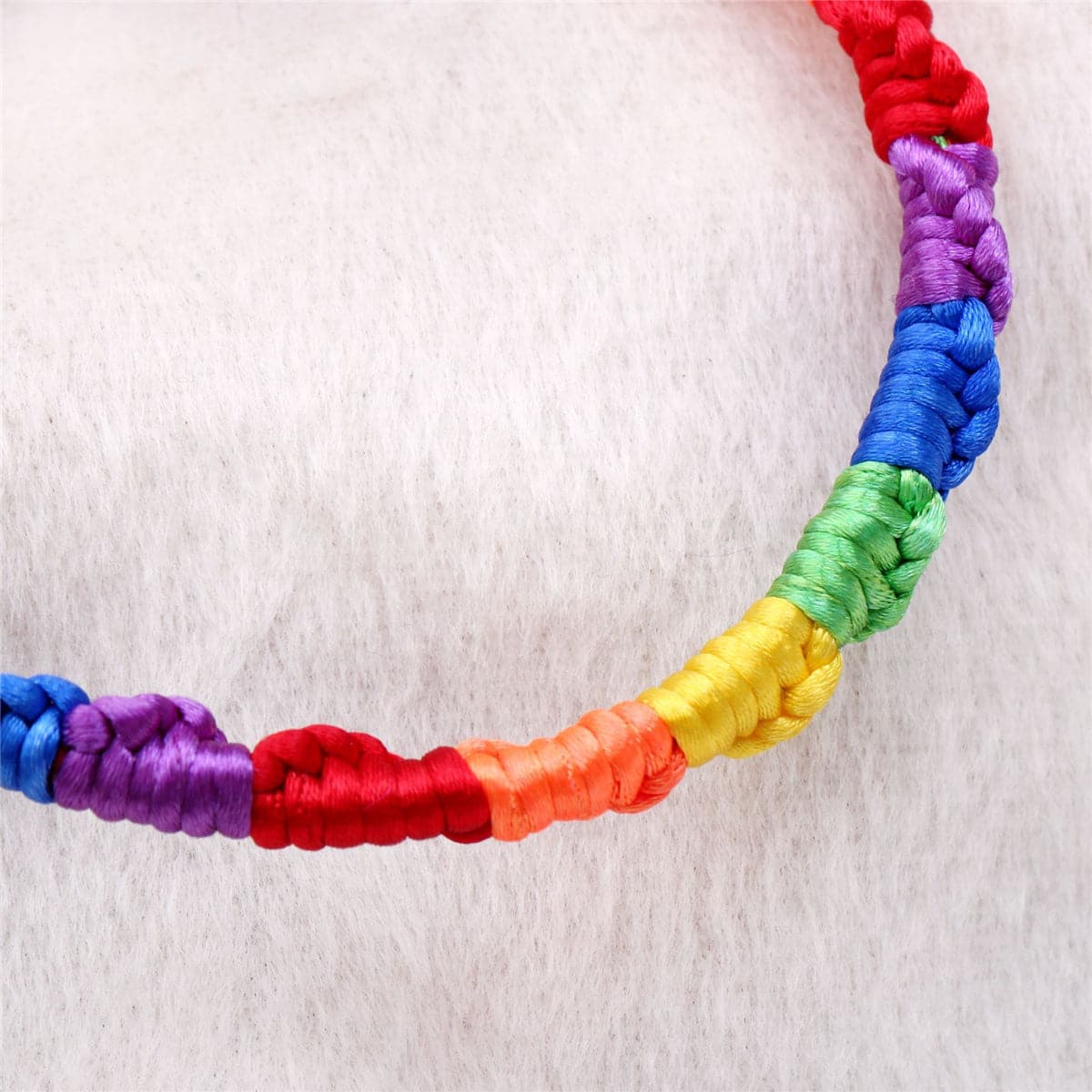 Rainbow Woven Rattan Adjustable Bracelet