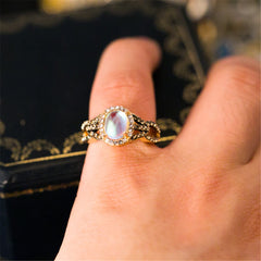 Opal & Crystal Hollow Halo Ring - streetregion