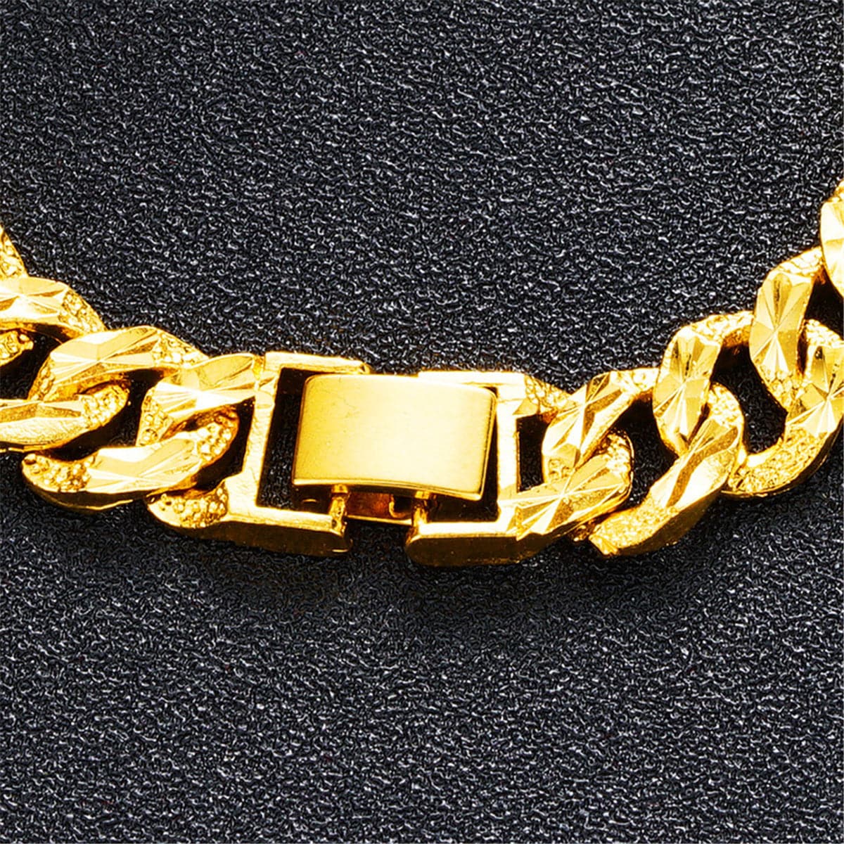 18K Gold-Plated Figaro Curb Chain Bracelet