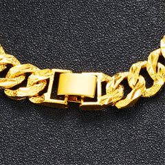 18K Gold-Plated Figaro Curb Chain Bracelet