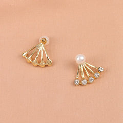 Pearl & Cubic Zirconia Sector Ear Jackets