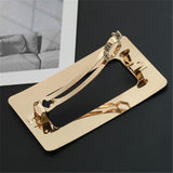 Goldtone Open Rectangle Hair Clip