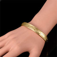 Goldtone Floral Cuff