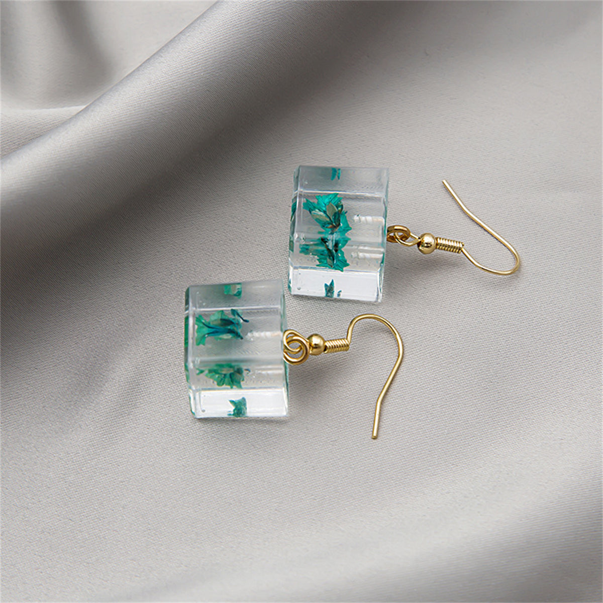Botany & 18K Gold-Plated Cube Drop Earrings