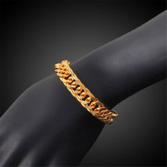 18K Gold-Plated Cuban Chain Bracelet