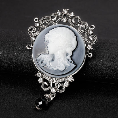Cubic Zirconia and Crystal Rilievo Lady Brooch, brooch pin, botanical inspired, lifestyle look