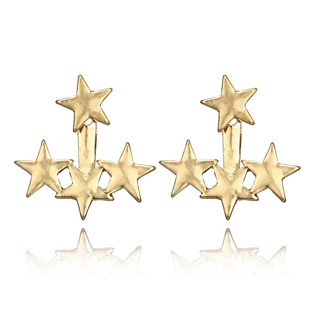 18K Gold-Plated Star Ear Jackets