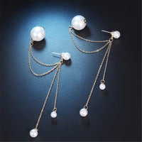 Imitation Pearl Chain Drop Earrings