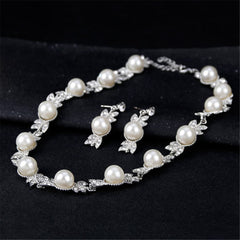 Pearl & Cubic Zirconia Botany Adjustable Bracelet Set