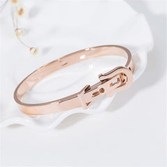 18K Rose Gold-Plated Belt Bangle